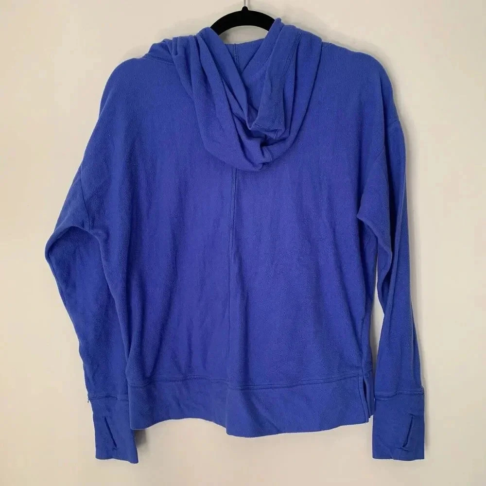 Victoria’s Secret VSX Hoodie Women’s XS Blue Fleece Pullover Long Sleeve - Picture 8 of 9